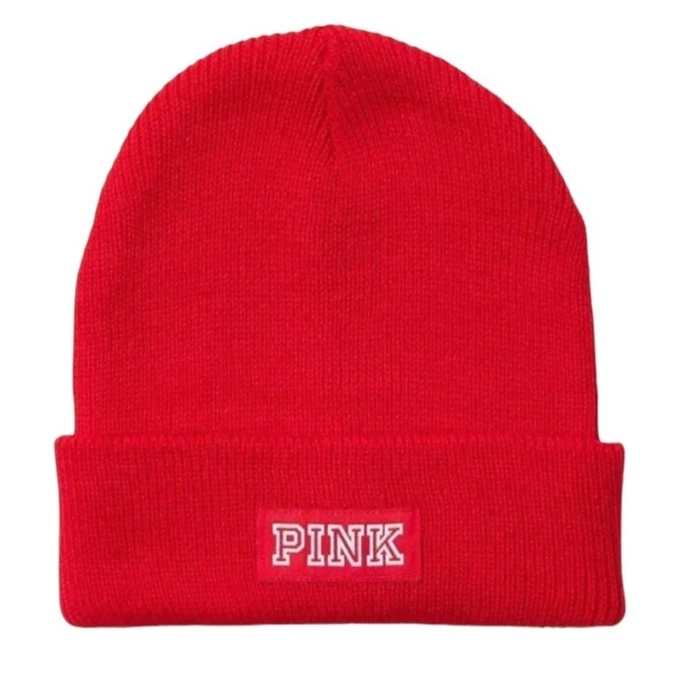 Red Pink Victoria’s Secret beanie toque